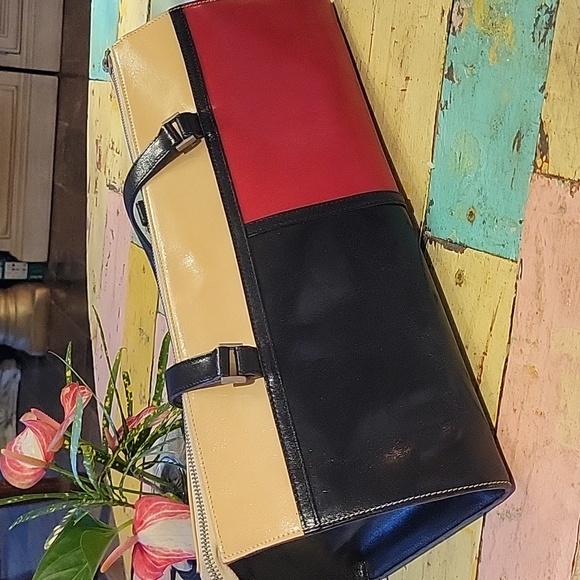 KATE SPADE VINTAGE Colorblock Leather Handbag - Picture 5 of 9